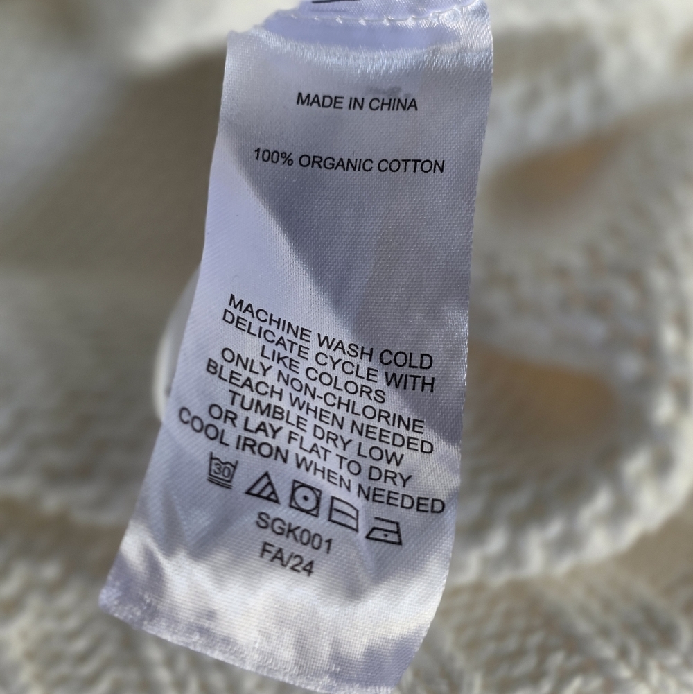 NWT 100% Organic Cropped Cotton Polo Sweater SzXS - Picture 6 of 10
